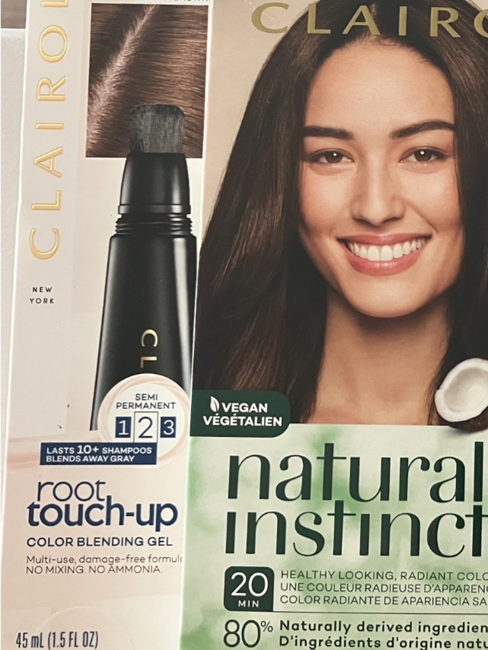 3 pc Clairol Natural Instincts Bundle + Root Touch-Up Medium Brown NEW